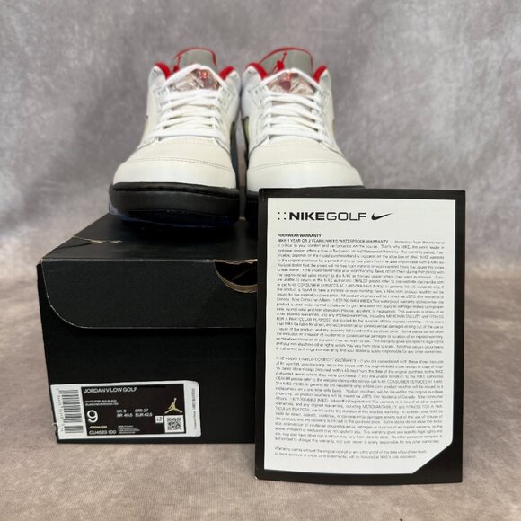 Air Jordan V Low Golf – White / Fire Red / Black (Men’s Size 9) main image 4